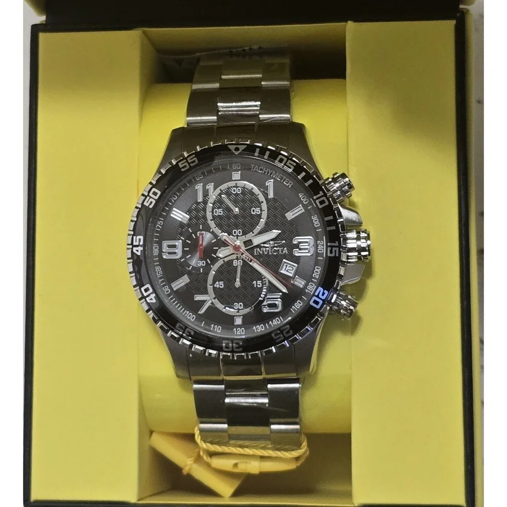 Invicta Specialty Mach Gala Men's Watch  48mm  Black Dial Steel 69804 Brand New